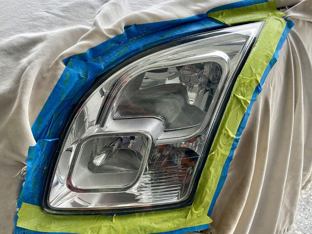 toyota prius headlight after large